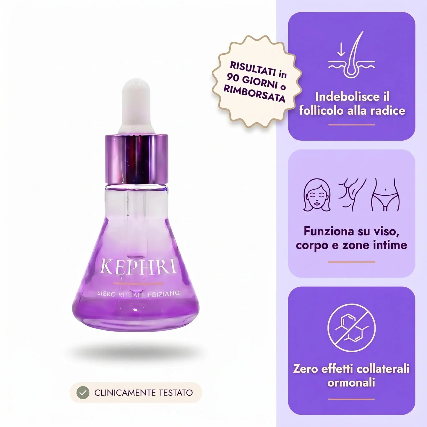 KEPHRI™ - Il Siero che Rallenta la Ricrescita dei Peli Dopo Ogni Applicazione